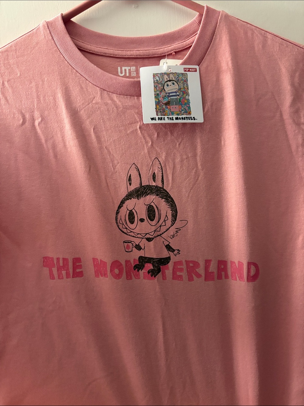Uniqlo Woman’s Tee Pink 'The Monsterland' Graphic Short Sleeve Tee